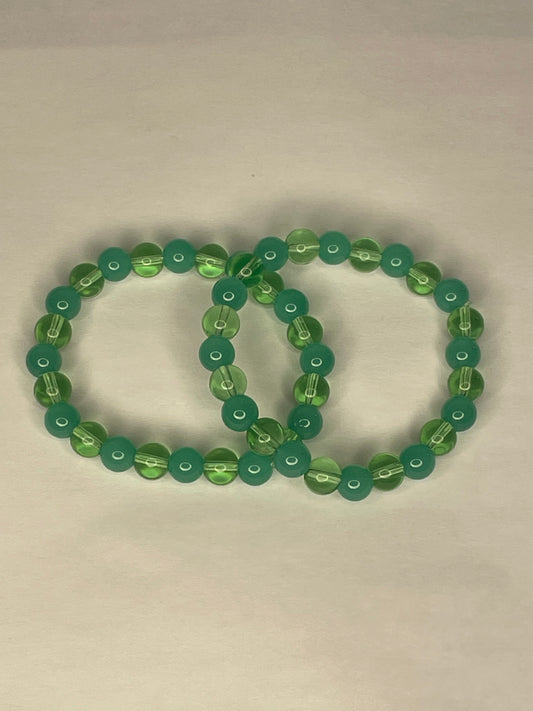 Green two tone bracelet