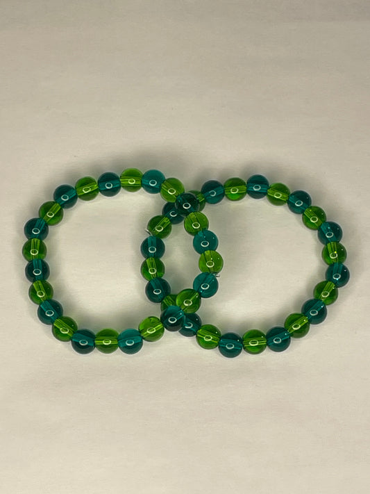 Clean green two tone bracelet