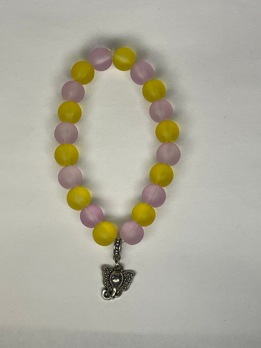 Gold and Pink Colorful Charm Bracelets