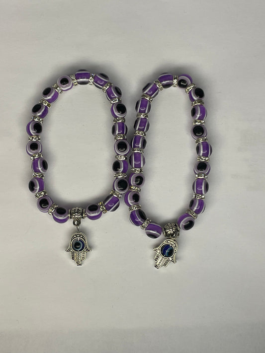 Purple Evil Eye Bracelet