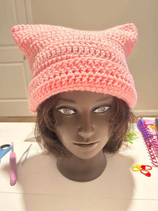 Pink cat hat