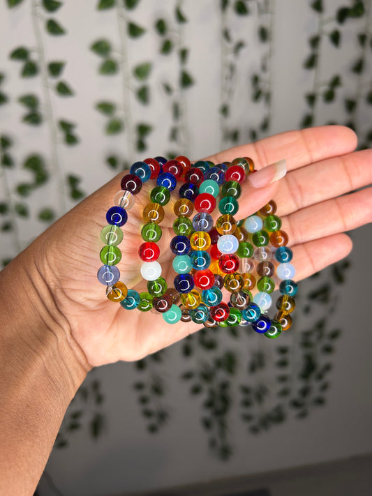 Clear glass bracelets
