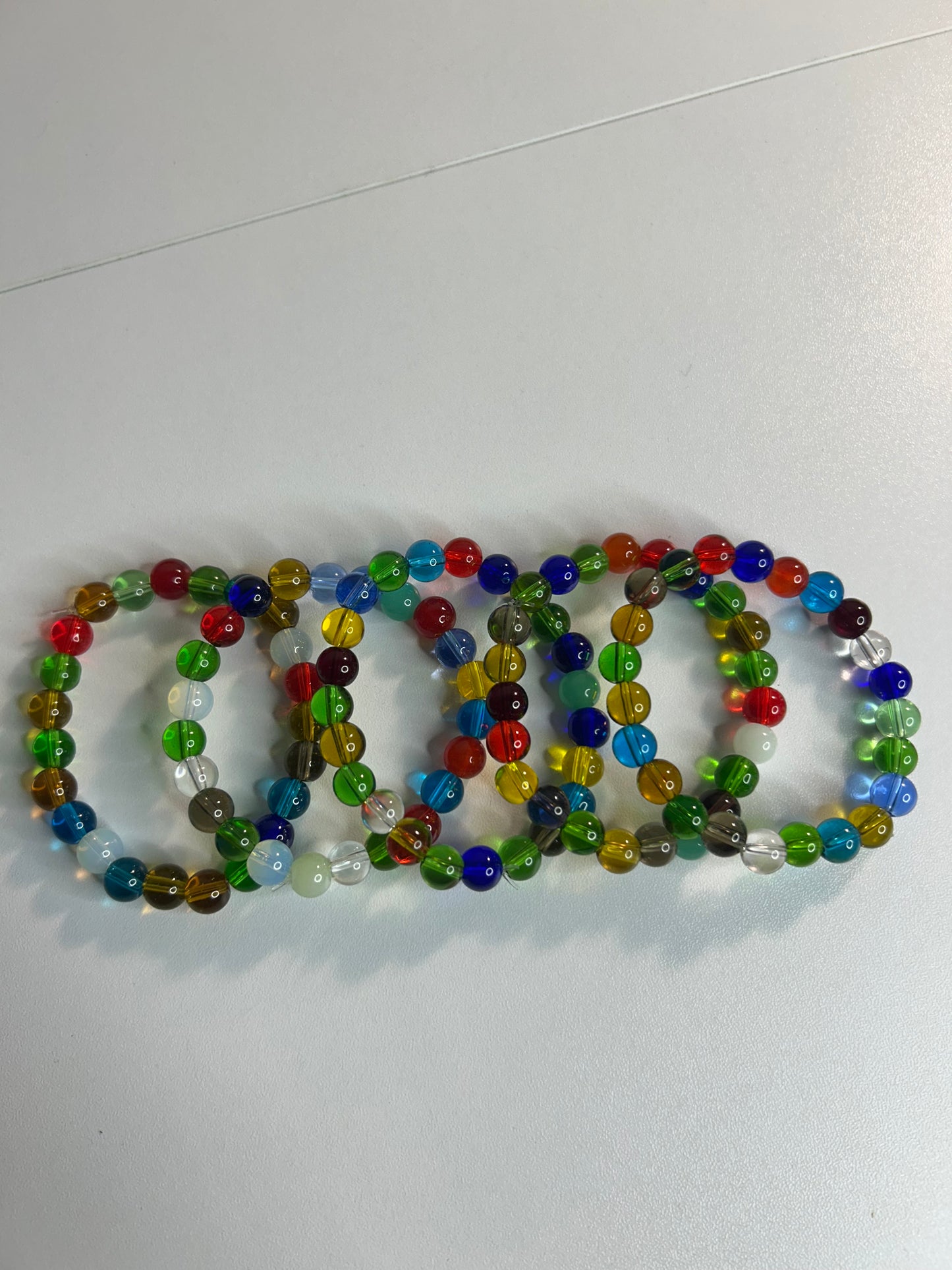 Clear glass bracelets