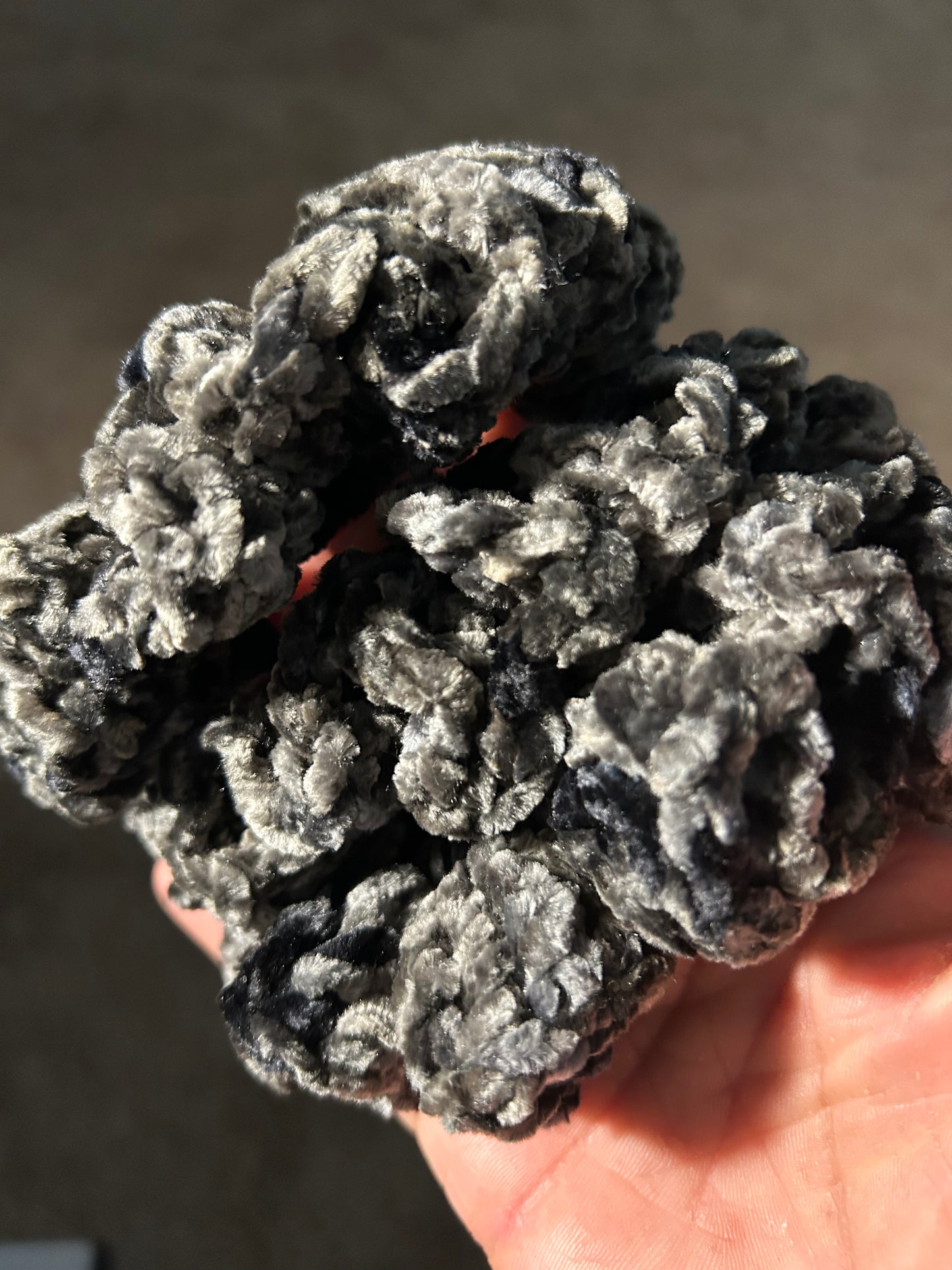 Black velvet scrunchie