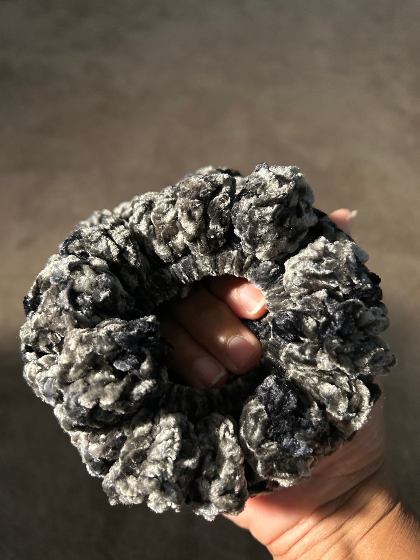 Black velvet scrunchie