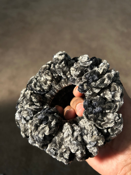 Black velvet scrunchie