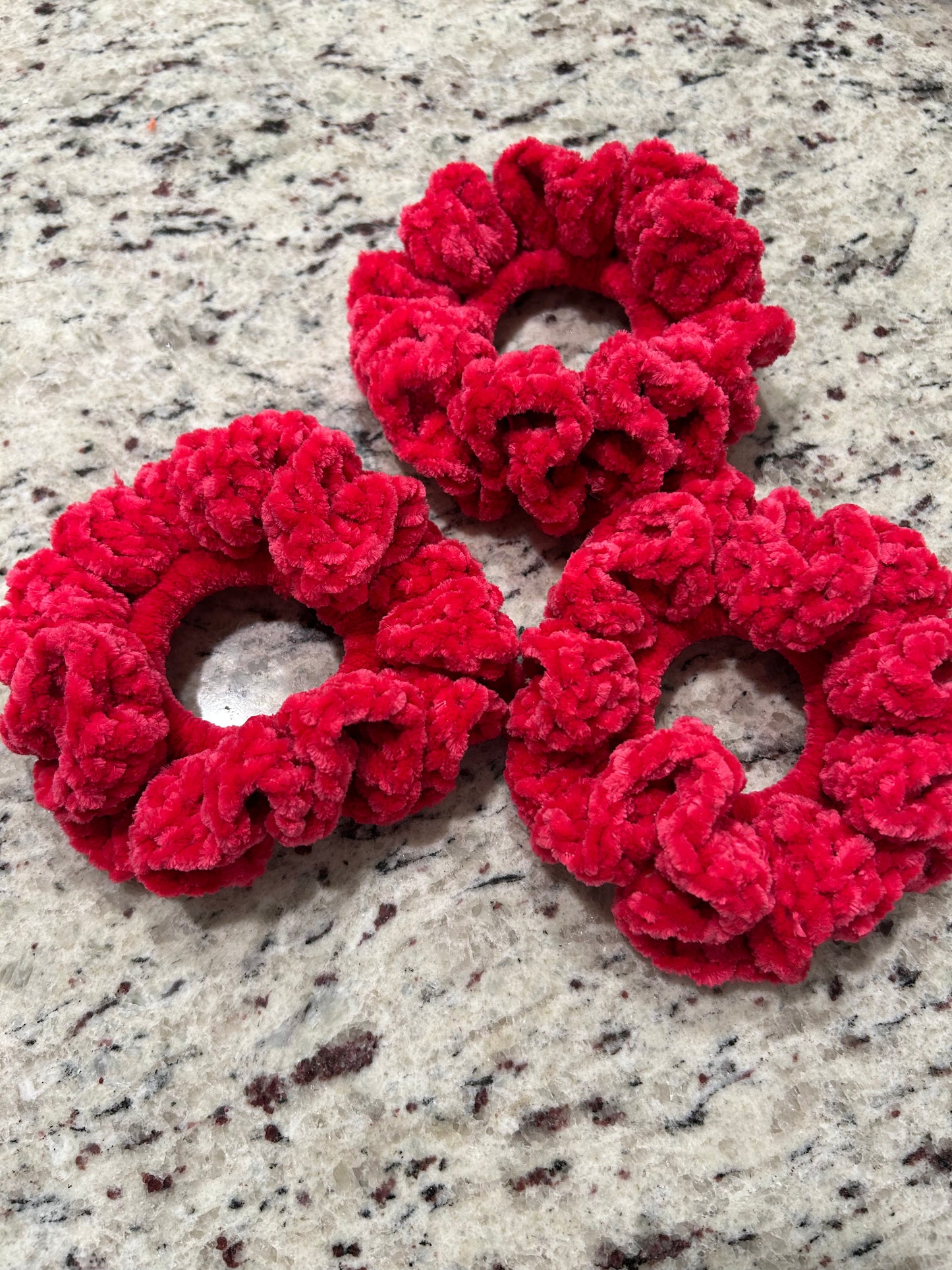 Hibiscus velvet scrunchie