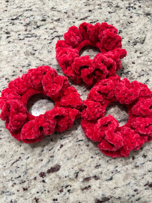 Hibiscus velvet scrunchie
